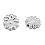 Stainless steel beads flower Silver