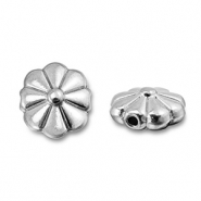 Stainless steel beads flower Silver