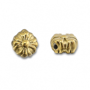 Stainless steel beads flower Gold