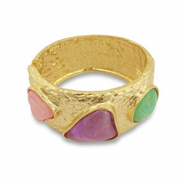 Statement bracelets bangle Gold-Pink-Purple-Mint Turquoise