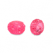 Resin beads rondelle 10mm Pink