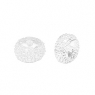 Resin beads rondelle 8mm Transparent