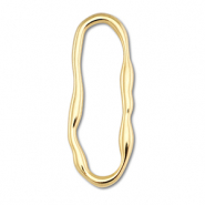 Stainless steel findings connector oval Gold