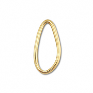 Stainless steel findings connector oval Gold