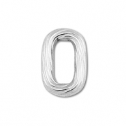 Stainless steel findings connector oval Silver
