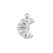 Stainless steel charms croissant Silver