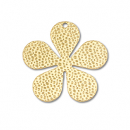 Stainless steel charms flower Gold