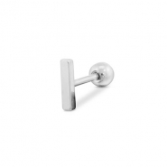 Stainless steel ear piercing Silver