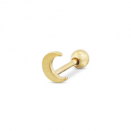 Stainless steel ear piercing moon Gold