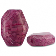 Natural stone beads Agate irregular Magenta Purple