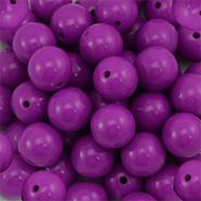 16 mm DQ acrylic beads Magenta Purple