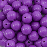 14 mm DQ acrylic beads Purple
