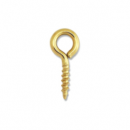Stainless steel findings screw eyes Gold