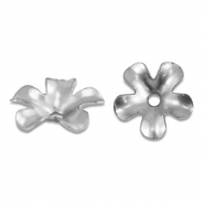 Stainless steel findings bead cap flower Silver