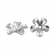 Stainless steel findings bead cap flower Silver