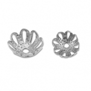 Stainless steel findings bead cap flower Silver