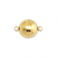 Stainless steel findings magnetic clasp ball 6mm Gold