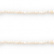 BQ Freshwater pearls vertical threading hole 6x3mm Natural White