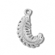 Stainless steel charms feather Silver