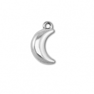 Stainless steel charms moon Silver