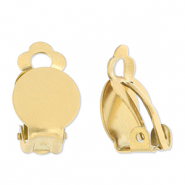 Stainless steel findings clip-on earrings Gold