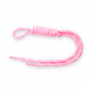 Keychain paracord Pink-White