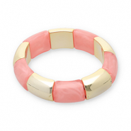 Bracelets resin Gold-Pink