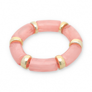 Bracelets resin Gold-Pink