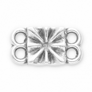 DQ European metal charms connector Antique Silver (Nickelfree)