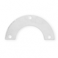 Eco-brass&reg; DQ European metal charms connector Antique Silver (Nickelfree)