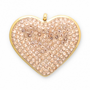 Stainless steel charms heart Gold-Champagne