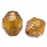 Czech Beads FPB oval 7x6mm Topaz