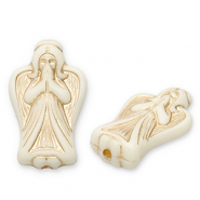 Acrylic beads angel Off White-Gold