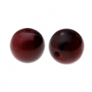Resin beads 14mm Aubergine Red