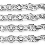 Aluminium findings belcher chain anchor cable double link Silver