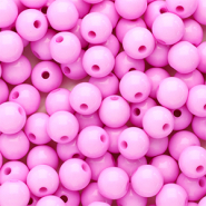 6 mm acrylic beads shiny Pink