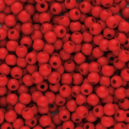 4 mm acrylic beads shiny Red