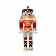 Brooches nutcracker Gold-Black-Red