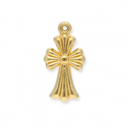 Stainless steel charms cross Gold