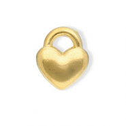 Stainless steel charms heart Gold