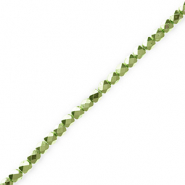 Top faceted beads Metallic Light Green