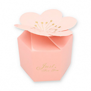 Jewellery (gift) box flower "Just for you" Light Pink-Gold
