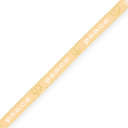 BY31&reg; Ribbon tekst "Peace" Vanilla Yellow-White-Gold