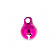 Metal charms little bells 6mm Fuchsia