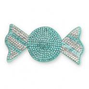Statement charms with strass candy Turquoise-Crystal