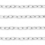 Stainless steel findings belcher chain oval Silver