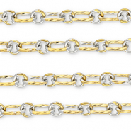 Stainless steel findings belcher chain oval Gold-Silver