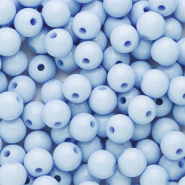 6 mm acrylic beads matt Icy Blue
