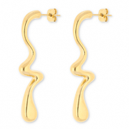 Stainless steel earrings / earpins drop Gold