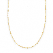 BY31&reg; Stainless steel necklaces chain link with spheres Gold